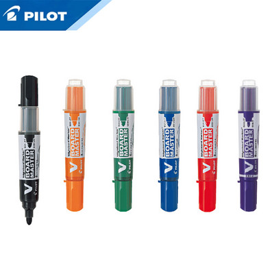 1db PILOT nagy kapacitású tábla toll kerek fejű WBMAVBM színes vízbázisú biztonsági jel cserélhető utántöltő 6 szín választható