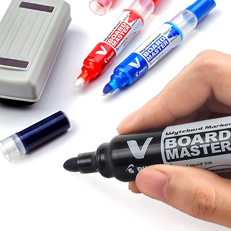 1 pix PILOT pentru tablă albă de mare capacitate, cu cap rotund, WBMAVBM, marcaj de siguranță pe bază de apă, încărcare înlocuibilă 6 culori opționale