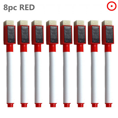 8Pcs/lot Šarena crna školska učionica Olovka za bijelu ploču Suhi markeri za bijelu ploču Ugrađena gumica Dječja olovka za crtanje učenika