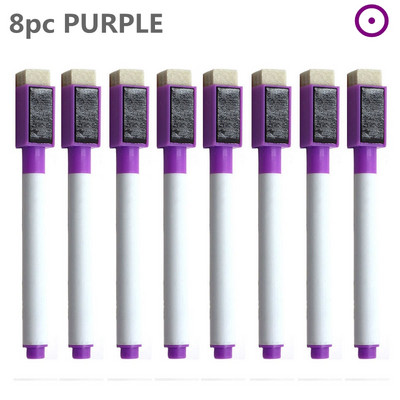 8Pcs/lot Šarena crna školska učionica Olovka za bijelu ploču Suhi markeri za bijelu ploču Ugrađena gumica Dječja olovka za crtanje učenika