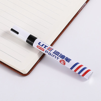 12 цвята, 1 бр. Цветна писалка за маркери за боядисване Водоустойчиви трайни бели маркери Протектор на гума Боядисване на гумен плат Метални маркери за лице Art