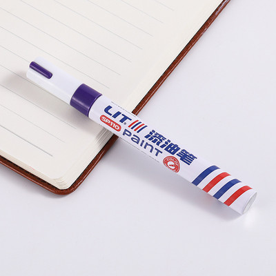 12 цвята, 1 бр. Цветна писалка за маркери за боядисване Водоустойчиви трайни бели маркери Протектор на гума Боядисване на гумен плат Метални маркери за лице Art