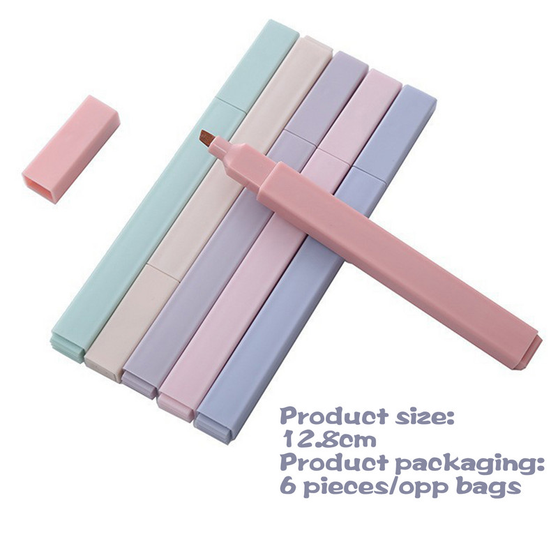 6 markera za crtanje u boji brzo sušeći marker marker za bilješke Dnevnik školski uredski pribor