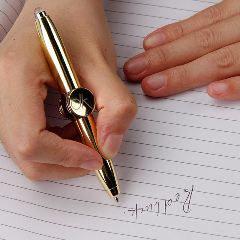 LED Spinning Pen Ball Pen Fidget Spinner Hand Top Light Stres Relief Jucării Cadou en-gros