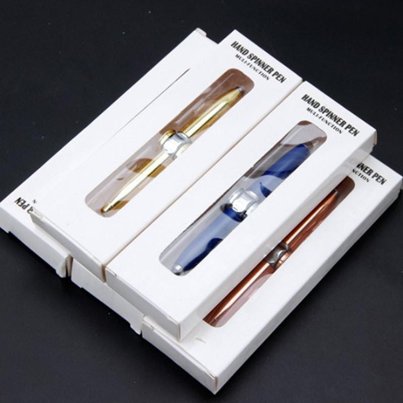 LED Spinning Pen Ball Pen Fidget Spinner Hand Top Light Stres Relief Jucării Cadou en-gros