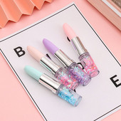 Creative Pen Lipstick Shape Glitter Gel Στυλό Quicksand 0,5mm Signature Pen Stationery School Supplies Hot sale
