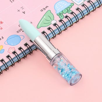 Creative Pen Lipstick Shape Glitter Gel Στυλό Quicksand 0,5mm Signature Pen Stationery School Supplies Hot sale