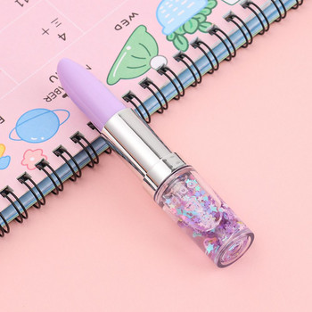 Creative Pen Lipstick Shape Glitter Gel Στυλό Quicksand 0,5mm Signature Pen Stationery School Supplies Hot sale