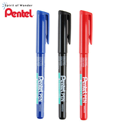 Pentel markeerija püsiv GREEN-LABEL pliiatsi marker pliiats 1mm must/sinine/punane Värvid NMS50