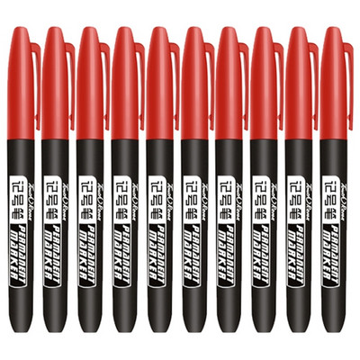 10 kom/set Trajni marker Vodootporna olovka srednjeg vrha 1,5 mm olovka Marker crna plava crvena tinta Potrepštine za umjetnost