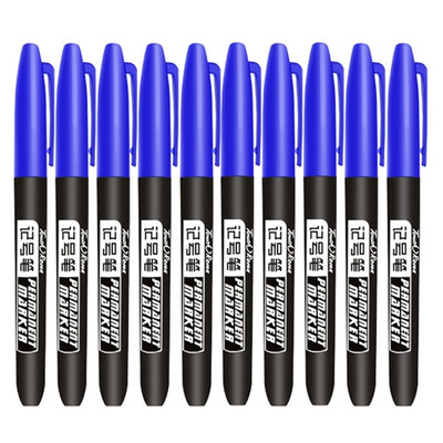 10 kom/set Trajni marker Vodootporna olovka srednjeg vrha 1,5 mm olovka Marker crna plava crvena tinta Potrepštine za umjetnost