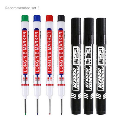 Haile Oily Vodootporni alat za markere s dubokim rupama Komplet olovki za kupaonicu Dekoracija za obradu drveta Višenamjenski markeri s dugačkom glavom Bijeli 20 mm