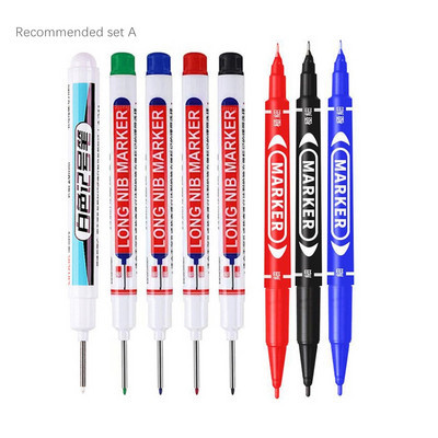 Haile Oily Vodootporni alat za markere s dubokim rupama Komplet olovki za kupaonicu Dekoracija za obradu drveta Višenamjenski markeri s dugačkom glavom Bijeli 20 mm