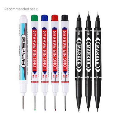 Haile Oily Vodootporni alat za markere s dubokim rupama Komplet olovki za kupaonicu Dekoracija za obradu drveta Višenamjenski markeri s dugačkom glavom Bijeli 20 mm