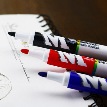 3 бр. M&G изтриваем воден маркер за бяла дъска, черно/синьо/червено мастило на водна основа, сурово перо, консумативи за училищни графити, канцеларски материали