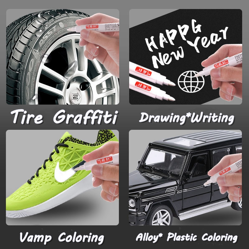 1/3/4/5 τμχ Για μεταλλικό λευκό μαρκαδόρο μαρκαδόρο Μόνιμη Λιπαρά Αδιάβροχο Πλαστικό Ζελέ Στυλό Γράψιμο Σχέδιο Γκράφιτι Στυλό Χαρτικά Σημειωματάριο