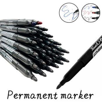 8 τεμάχια/Σετ Μόνιμοι μαρκαδόροι Fine Point Αδιάβροχο μελάνι Thin Nib Crude Nib Μαύρο μπλε κόκκινο μελάνι 1,5 mm Fine Color Art Marker Pens