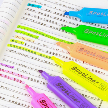 6 цвята Маркери за маркиране Цветни тетрадки Важен знак Флуоресцентна писалка Наръчник с голям капацитет Графити Класически флаш химикалки