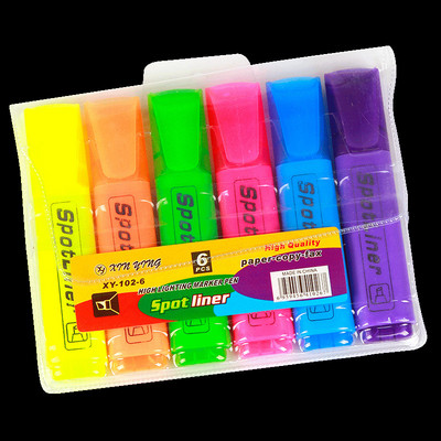 Markeri za označavanje u 6 boja Bilježnice u boji Važna oznaka Fluorescentna olovka Priručnik visokog kapaciteta Grafiti Klasične bljeskalice