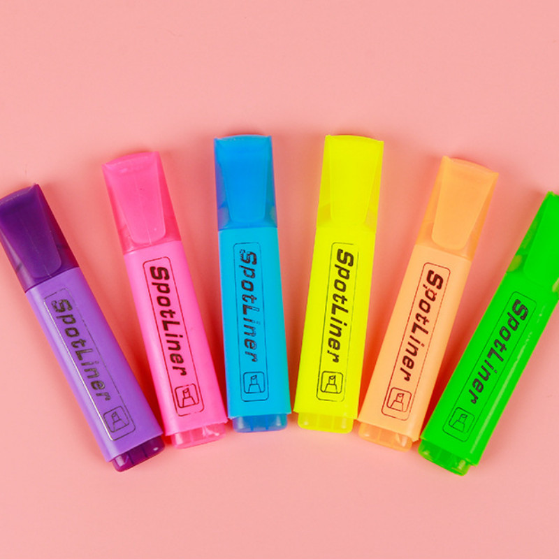 Markeri za označavanje u 6 boja Bilježnice u boji Važna oznaka Fluorescentna olovka Priručnik visokog kapaciteta Grafiti Klasične bljeskalice