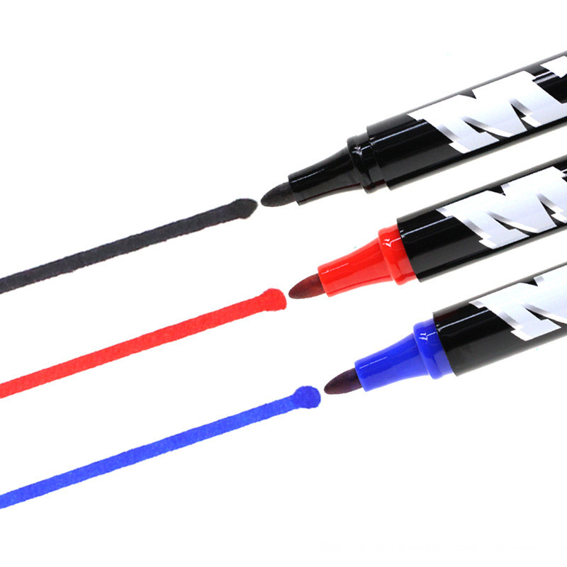3 buc/set pix marker permanent impermeabil cerneală de mare capacitate punct fin negru albastru roșu cerneală uleioasă cap rotund pix marker de culoare fină