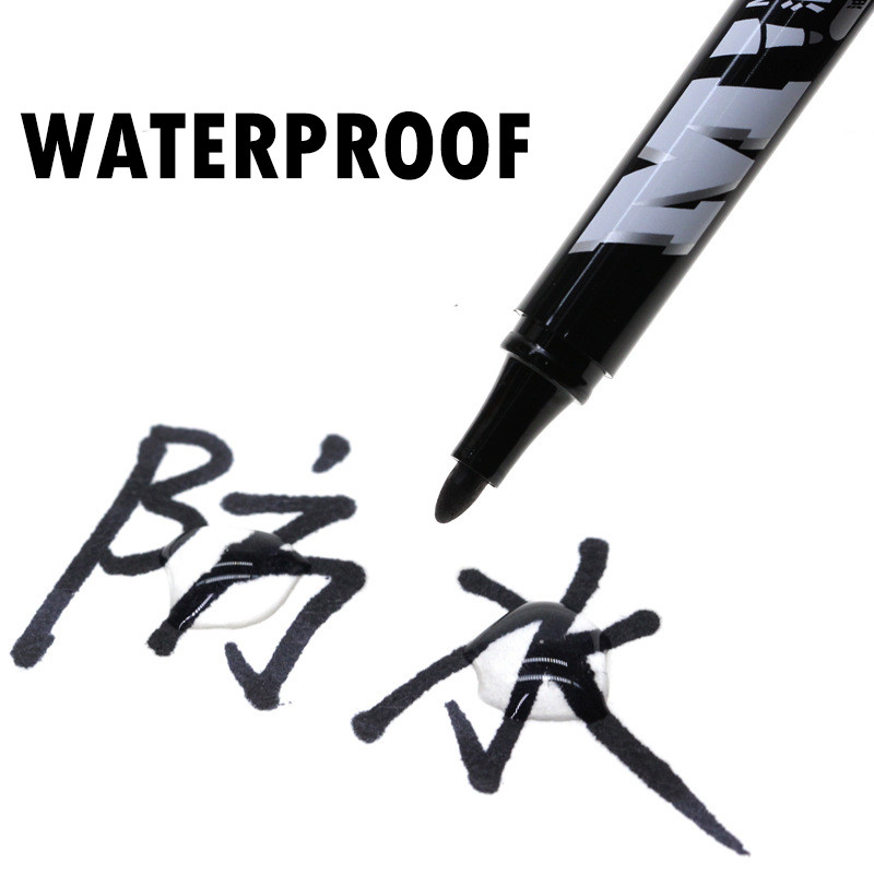 3 buc/set pix marker permanent impermeabil cerneală de mare capacitate punct fin negru albastru roșu cerneală uleioasă cap rotund pix marker de culoare fină