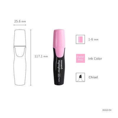 1 buc Monami 604 Pastel Color Highlighter Pen Culori ușoare Marker Liner Evidențiere Desen Pictură Rechizite școlare de birou A6088