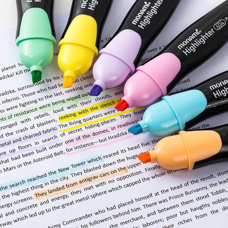 1 buc Monami 604 Pastel Color Highlighter Pen Culori ușoare Marker Liner Evidențiere Desen Pictură Rechizite școlare de birou A6088