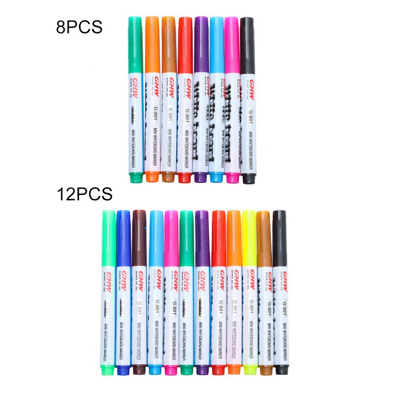 8/12 цвята Подарък Магическа водна рисунка Детска писалка с драскулки Маркери за бяла дъска Писалка с водна живопис Изтриваема плаваща писалка