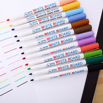 12/8 Colors Erasable White Board Μαρκαδόρο Σετ στυλό Λευκού Πίνακα Επιστολόχαρτο γραφείου Σχολικά προμήθειες σχεδίου