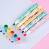 6 bucăți portabil mini ștampile evidențiator marker de culoare bricolaj pix pentru cont de mână papetărie de birou, consumabile pentru studenți, cadou pentru copii, comerț cu ridicata