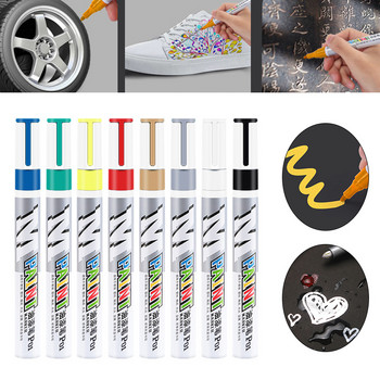 Водоустойчива перманентна боя, рисуване, маркер, писалка, протектор на автомобилни гуми, ремонт на драскотини, цветна писалка с графити за рисуване