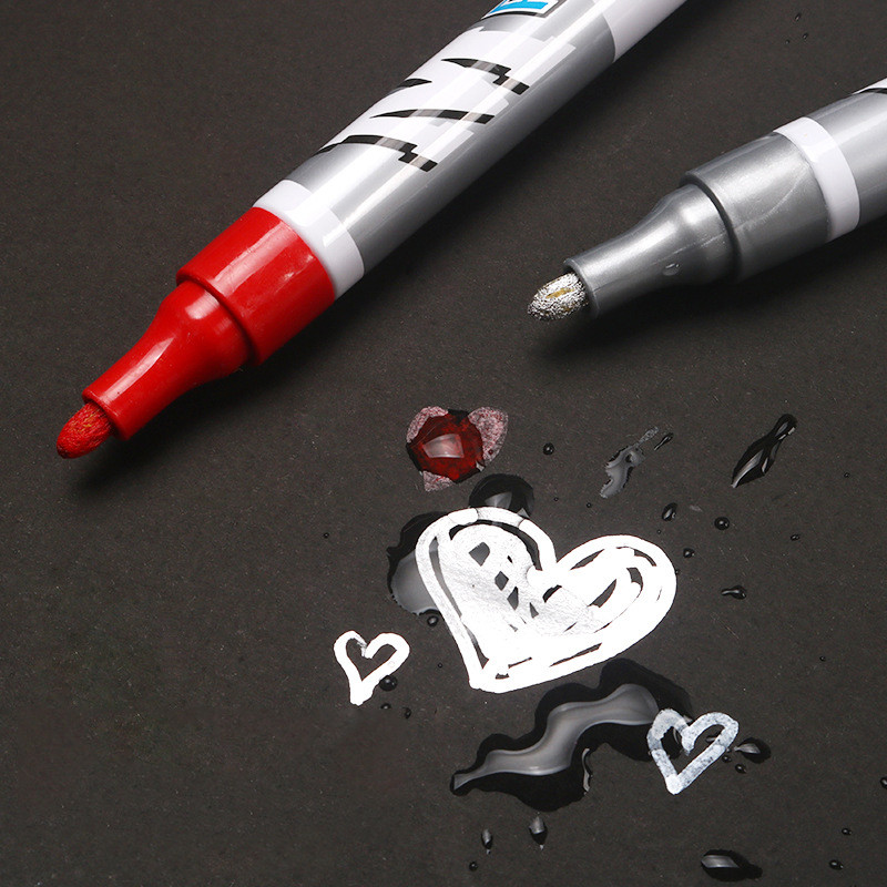 Vandeniui atsparus nuolatinio dažymo žymeklio rašiklis padangos protektoriaus automobilio padangos įbrėžimų taisymo rašiklis spalvingas grafiti žymeklis piešimui