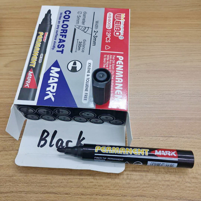 12 kom/set crni marker Vodootporni CD Metalni marker s trajnom bojom Graffti Oily Marca sin desvanecimiento marker Dopisnice