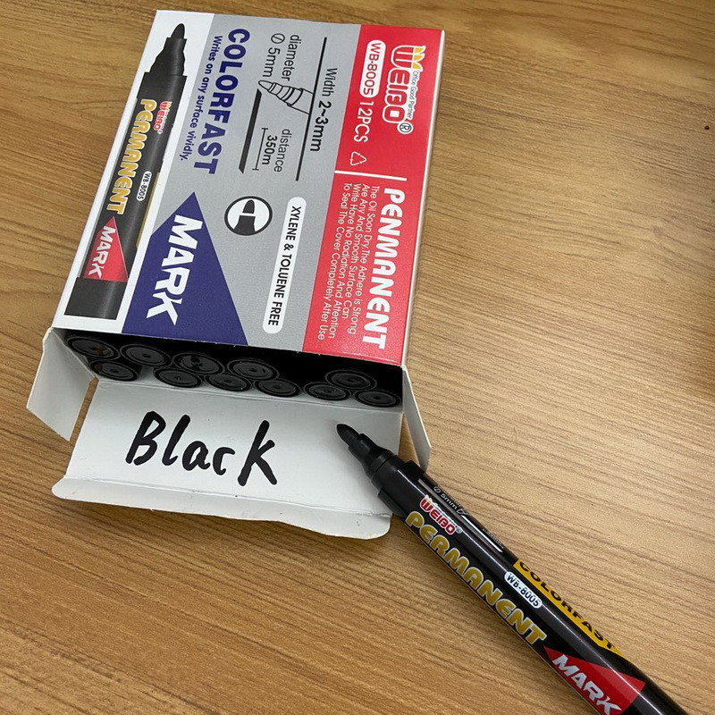 12 kom/set crni marker Vodootporni CD Metalni marker s trajnom bojom Graffti Oily Marca sin desvanecimiento marker Dopisnice