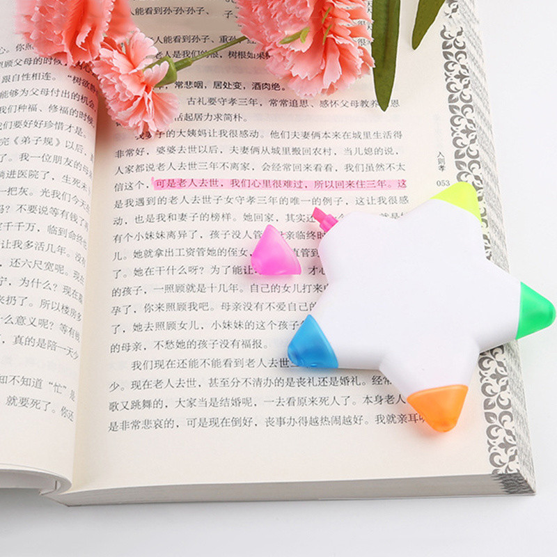 Στυλό με φωσφορίζοντα στυλό Πέταλα επισημάνσεις, Star Flower highlighters, στυλό ακουαρέλας στρογγυλού σχήματος για σχολικό γραφείο