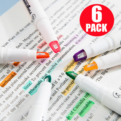 Paket od 6 komada Dvostruki marker za označavanje olovke za učenike Japanski marker za pisaći pribor Marker za označavanje s vidljivim vrhom prozora Marker za označavanje