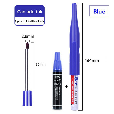 Haile Can Add Atrament 20/30 mm hlboký vŕtací fix s dlhým hrotom, sada vodotesných dekorácií, stavebných, drevoobrábacích, fixiek na farbu.