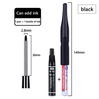 Haile Can Add Atrament 20/30 mm hlboký vŕtací fix s dlhým hrotom, sada vodotesných dekorácií, stavebných, drevoobrábacích, fixiek na farbu.