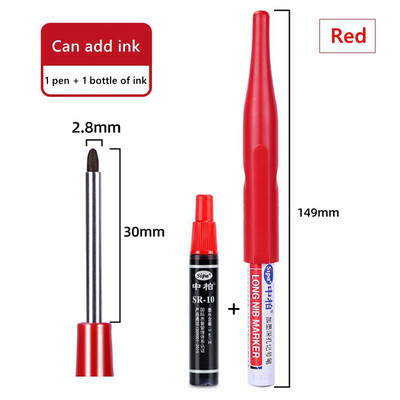 Haile Can Add Atrament 20/30 mm hlboký vŕtací fix s dlhým hrotom, sada vodotesných dekorácií, stavebných, drevoobrábacích, fixiek na farbu.