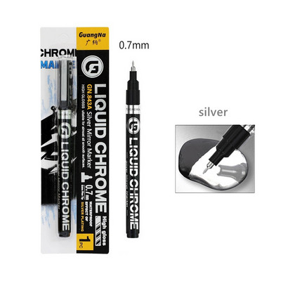 Haile spoguļa marķieris sudraba šķidrā pildspalvas mākslas šķidrais spogulis DIY sveķu krāsas spogulis hroma metālisks amatniecības pildspalvas riepas keramikas grafi