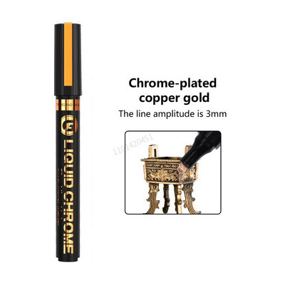 Haile spoguļa marķieris sudraba šķidrā pildspalvas mākslas šķidrais spogulis DIY sveķu krāsas spogulis hroma metālisks amatniecības pildspalvas riepas keramikas grafi