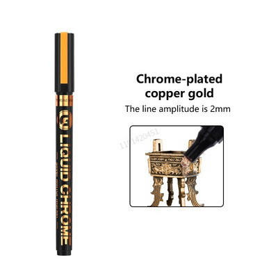 Haile spoguļa marķieris sudraba šķidrā pildspalvas mākslas šķidrais spogulis DIY sveķu krāsas spogulis hroma metālisks amatniecības pildspalvas riepas keramikas grafi