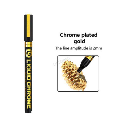 Haile spoguļa marķieris sudraba šķidrā pildspalvas mākslas šķidrais spogulis DIY sveķu krāsas spogulis hroma metālisks amatniecības pildspalvas riepas keramikas grafi