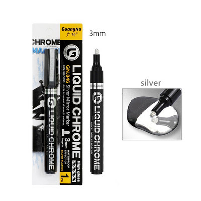 Haile spoguļa marķieris sudraba šķidrā pildspalvas mākslas šķidrais spogulis DIY sveķu krāsas spogulis hroma metālisks amatniecības pildspalvas riepas keramikas grafi