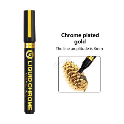 Haile spoguļa marķieris sudraba šķidrā pildspalvas mākslas šķidrais spogulis DIY sveķu krāsas spogulis hroma metālisks amatniecības pildspalvas riepas keramikas grafi