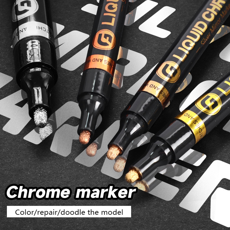 Haile spoguļa marķieris sudraba šķidrā pildspalvas mākslas šķidrais spogulis DIY sveķu krāsas spogulis hroma metālisks amatniecības pildspalvas riepas keramikas grafi