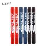 6Pcs/Set Classic Crno Crveno Plavi Permanentni marker neizbrisiv vodootporan masni pera Vodootporni marker Pen uredski školski pribor