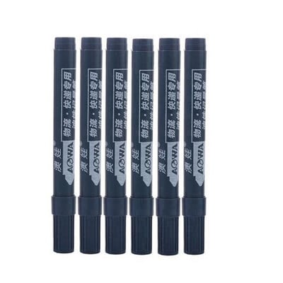 6Pcs/Set Classic Crno Crveno Plavi Permanentni marker neizbrisiv vodootporan masni pera Vodootporni marker Pen uredski školski pribor
