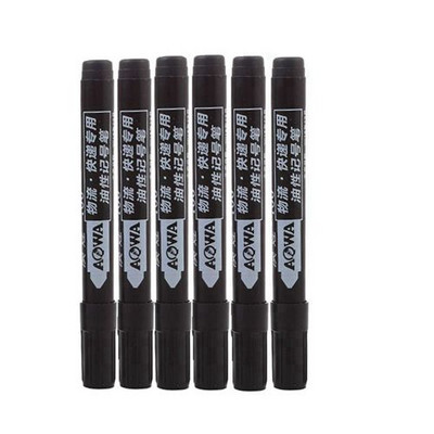 6Pcs/Set Classic Crno Crveno Plavi Permanentni marker neizbrisiv vodootporan masni pera Vodootporni marker Pen uredski školski pribor